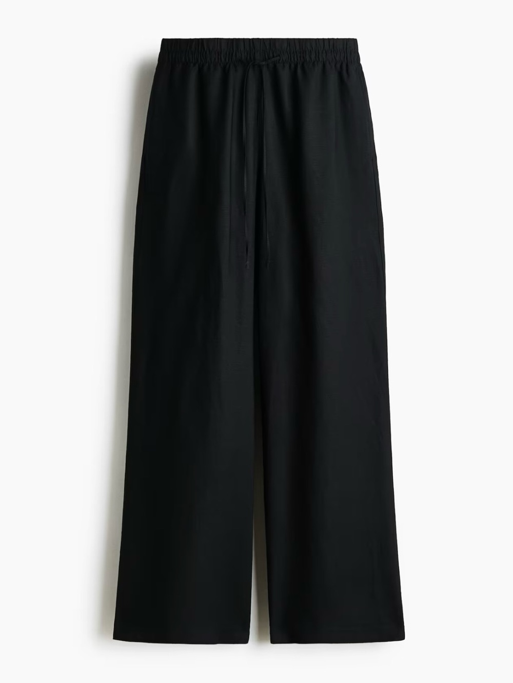 H&M Black Wide Leg Pull-On Drawstring Pants
